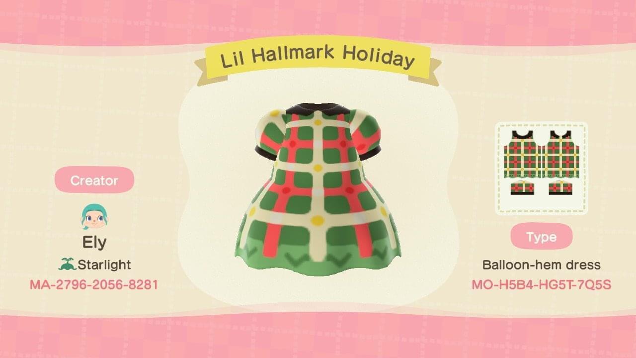 Animal Crossing Design Code: MO-H5B4-HG5T-7Q5S Lil Hallmark Holiday