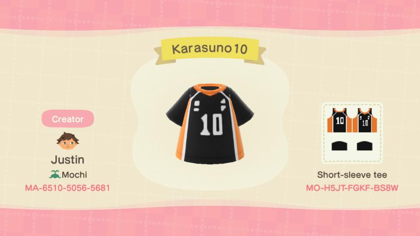 Animal Crossing Design Code: MO-H5JT-FGKF-BS8W Karasuno 10