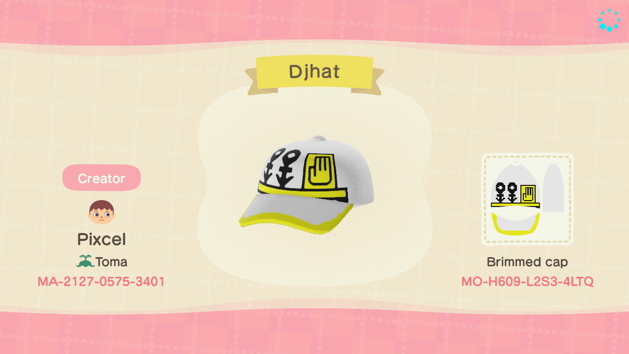Animal Crossing Design Code: MO-H609-L2S3-4LTQ DJhat