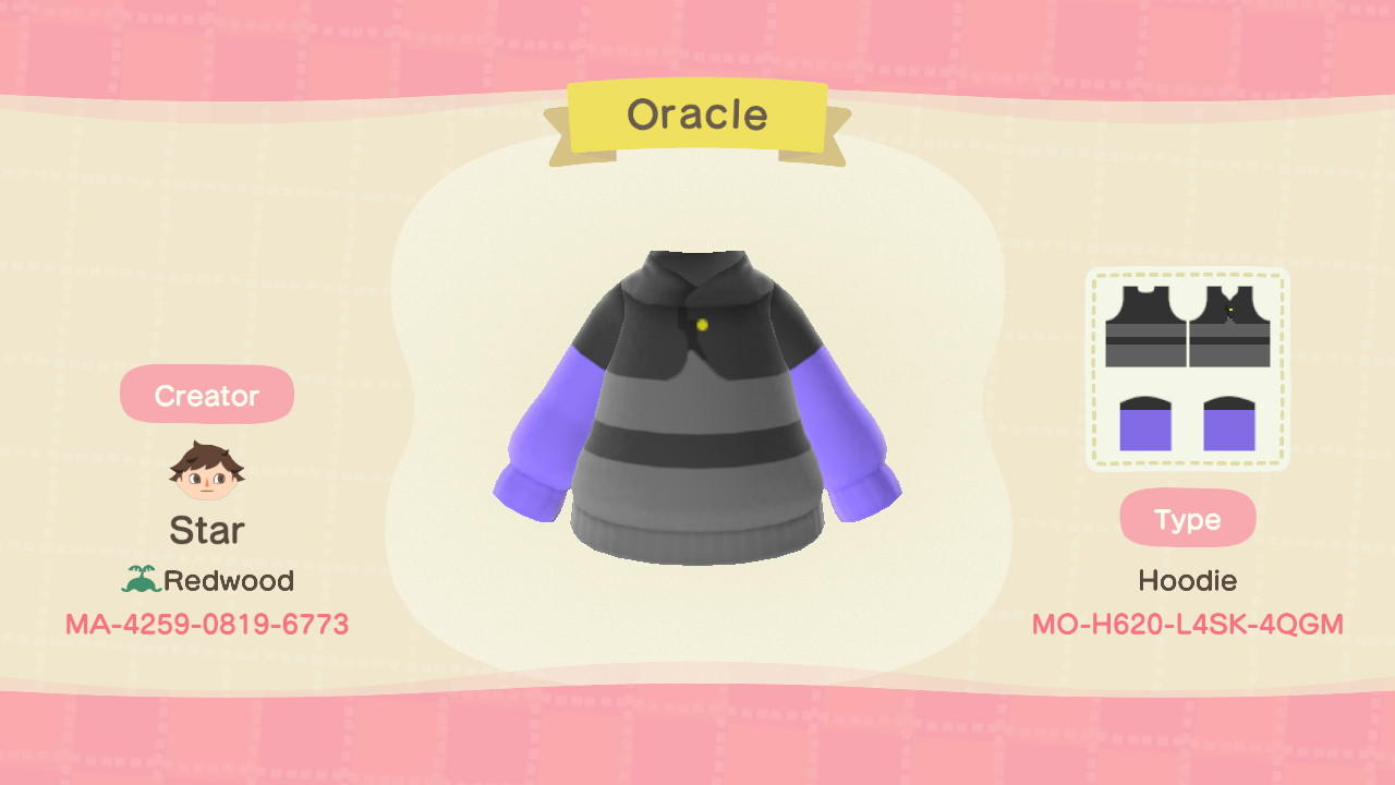 Animal Crossing Design Code: MO-H620-L4SK-4QGM Oracle