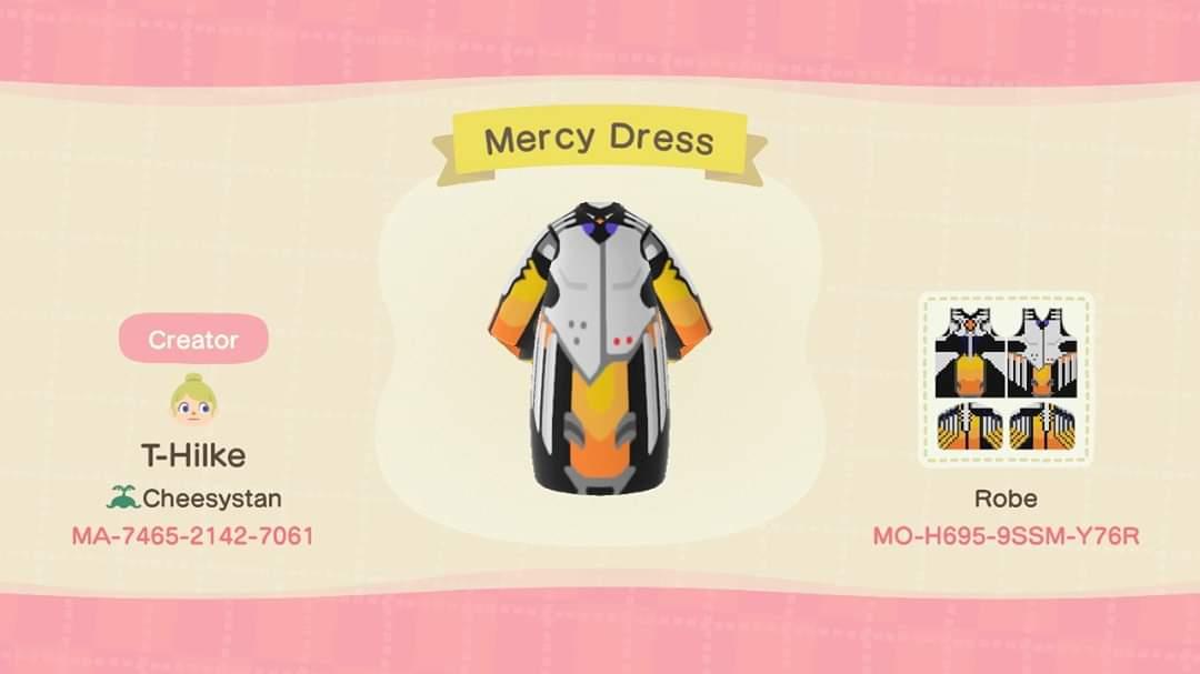 Animal Crossing Design Code: MO-H695-9SSM-Y76R Mercy Dress