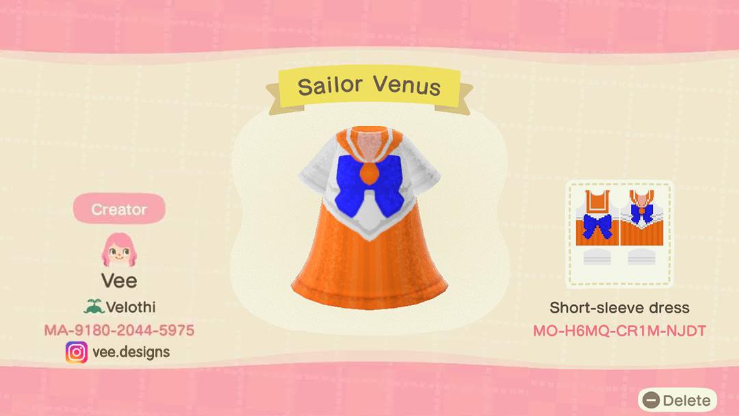 Animal Crossing Design Code: MO-H6MQ-CR1M-NJDT Sailor Venus