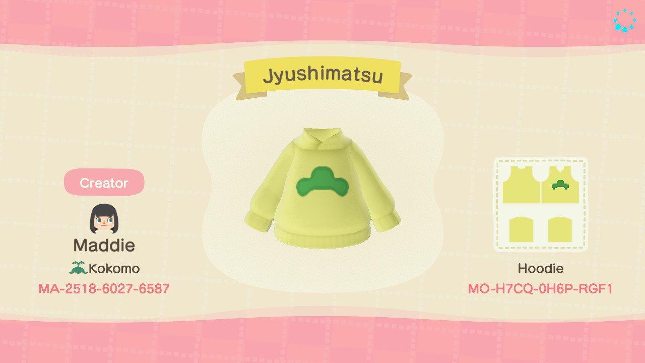 Animal Crossing Design Code: MO-H7CQ-0H6P-RGF1 Jyushimatsu