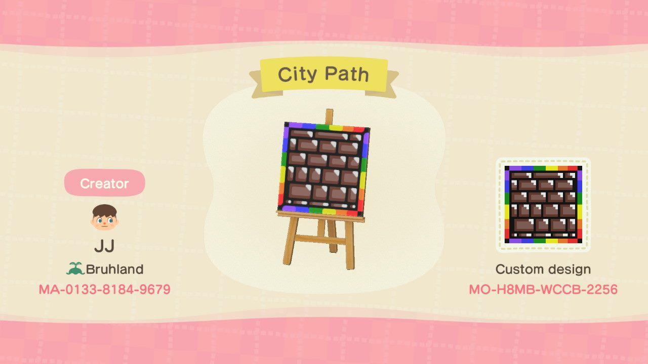 Animal Crossing Design Code: MO-H8MB-WCCB-2256 City Path