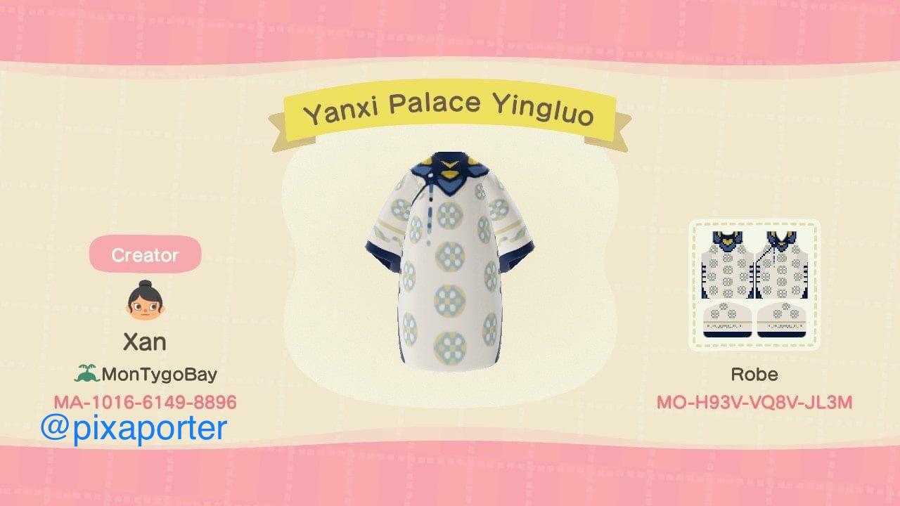 Animal Crossing Design Code: MO-H93V-VQ8V-JL3M Yanxi Palace Yingluo
