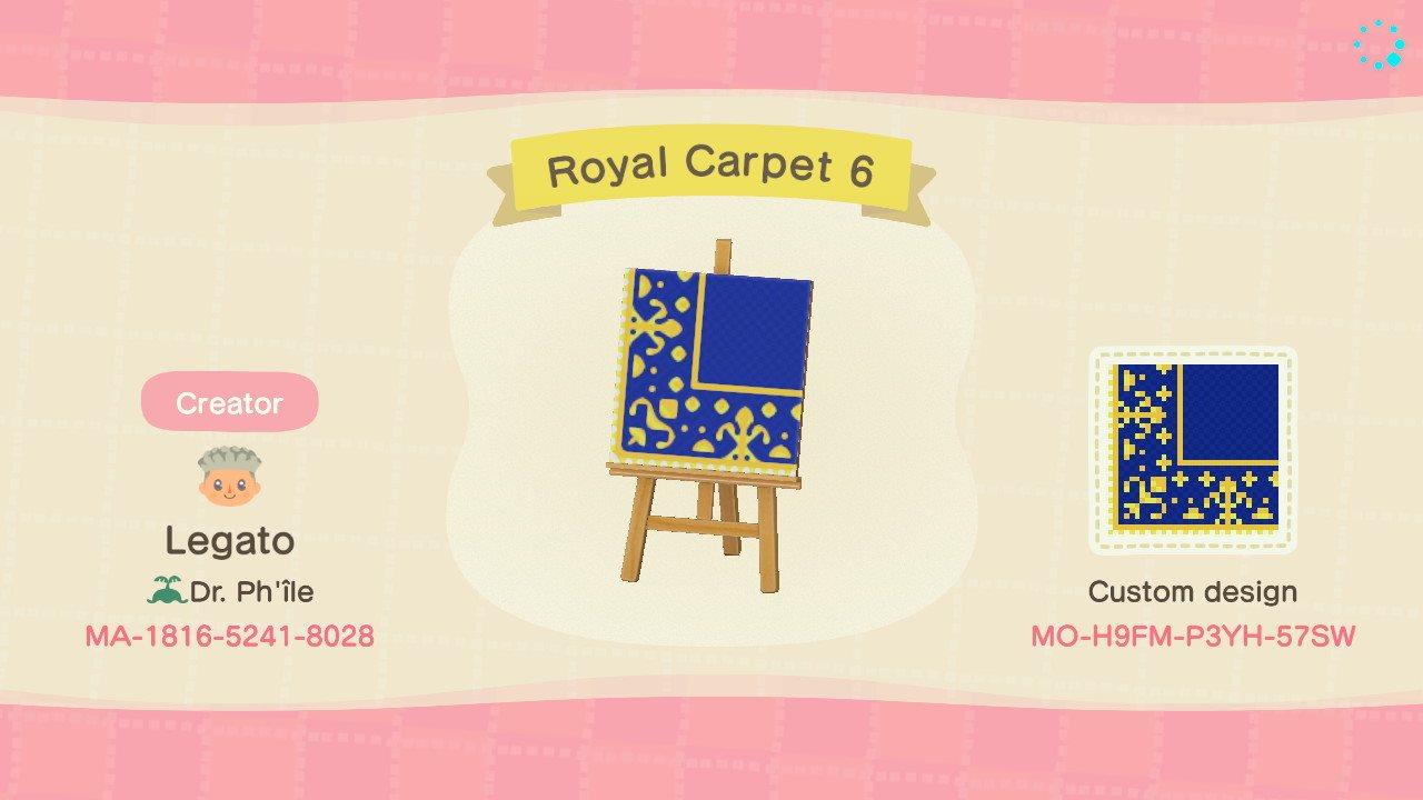 Animal Crossing Design Code: MO-H9FM-P3YH-57SW Royal Carpet 6