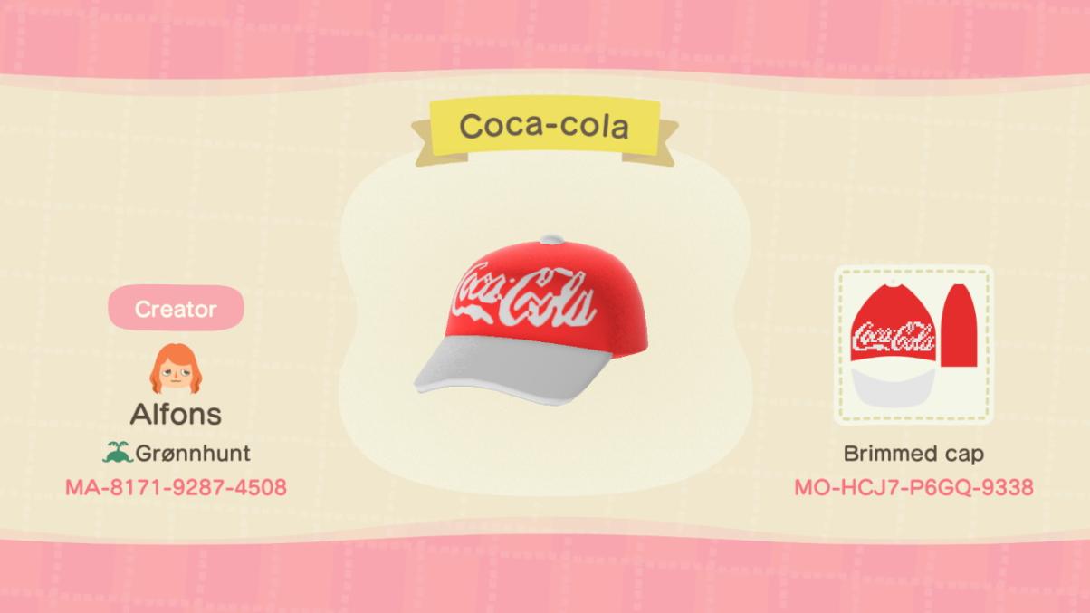 Animal Crossing Design Code: MO-HCJ7-P6GQ-9338 Coca-cola