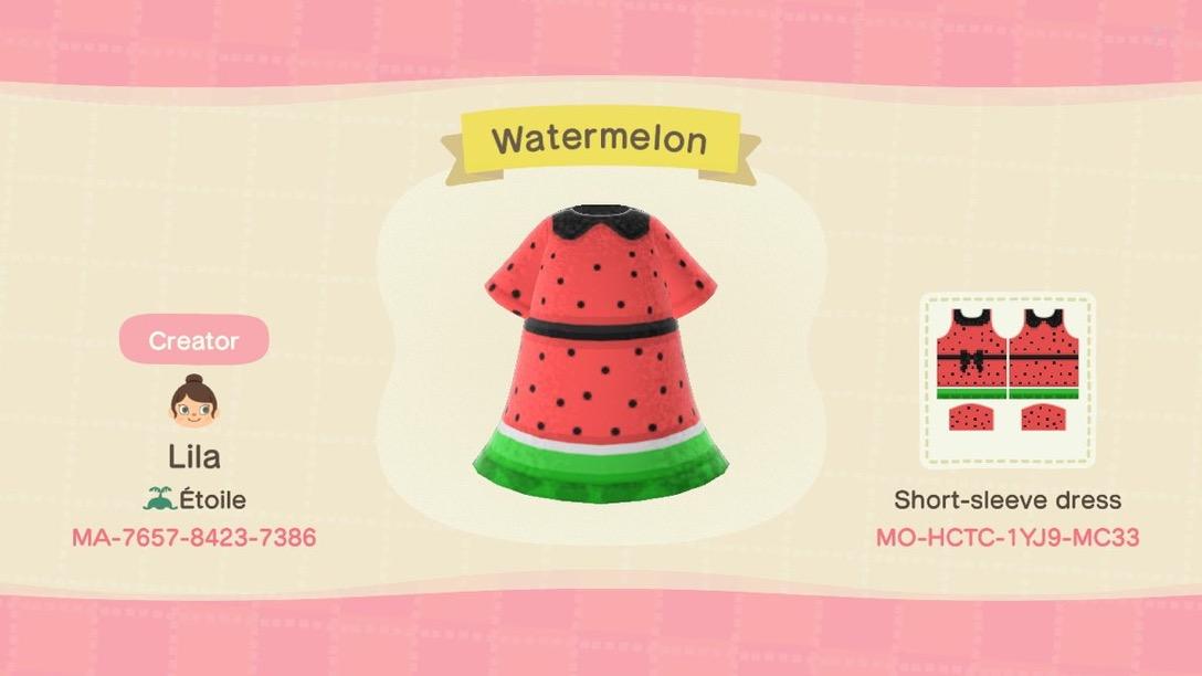Animal Crossing Design Code: MO-HCTC-1YJ9-MC33 Watermelon