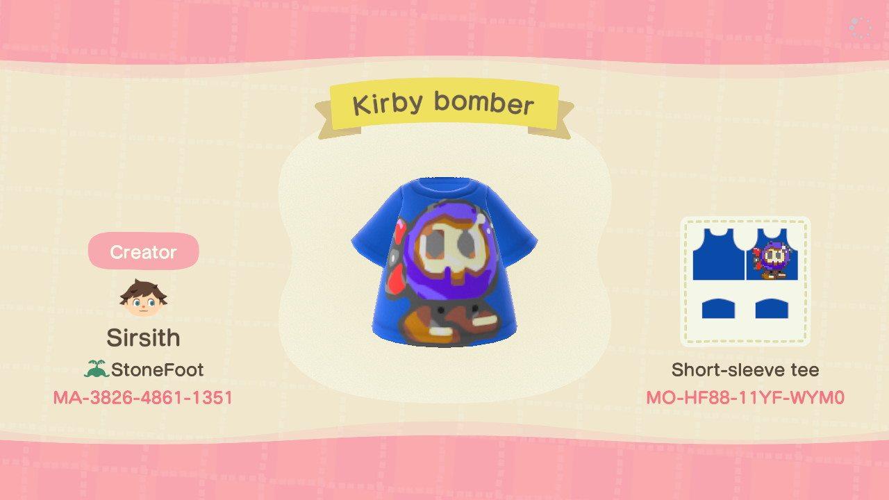 Animal Crossing Design Code: MO-HF88-11YF-WYM0 Kirby bomber