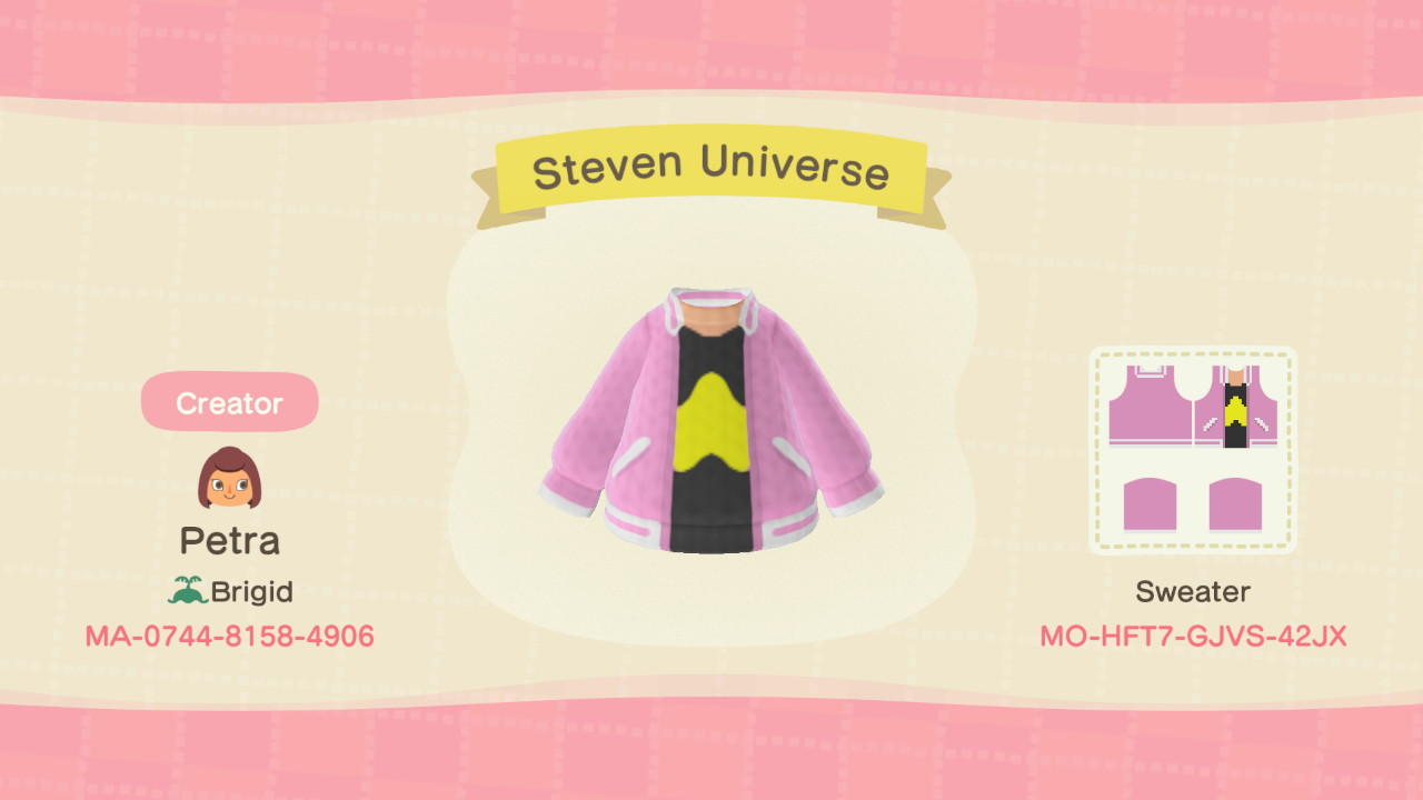 Animal Crossing Design Code: MO-HFT7-GJVS-42JX Steven Universe