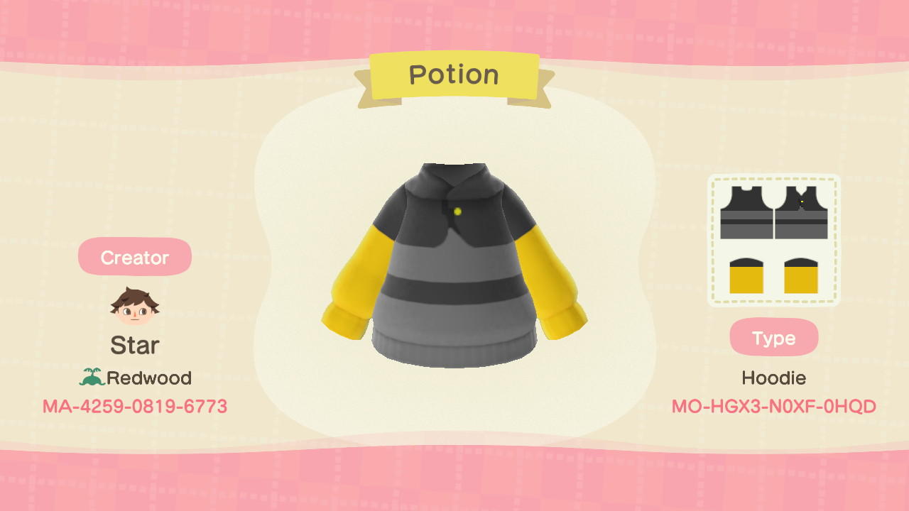 Animal Crossing Design Code: MO-HGX3-N0XF-0HQD Potion