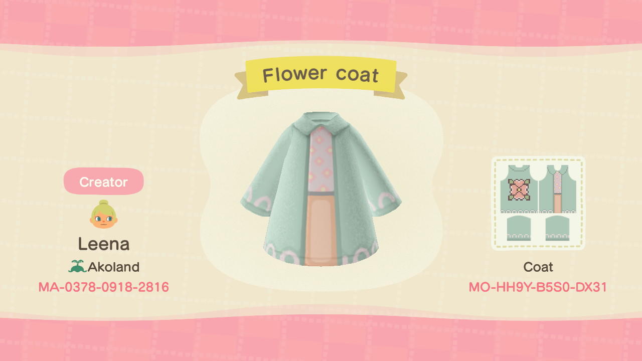 Animal Crossing Design Code: MO-HH9Y-B5S0-DX31 Flower Dress