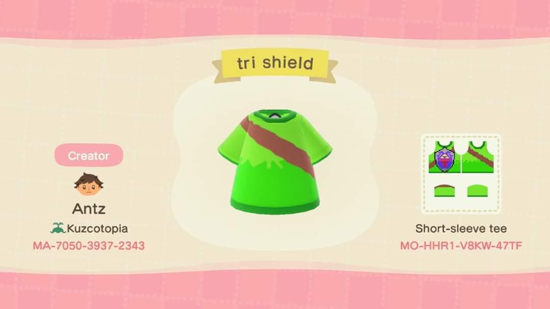 Animal Crossing Design Code: MO-HHR1-V8KW-47TF tri shield