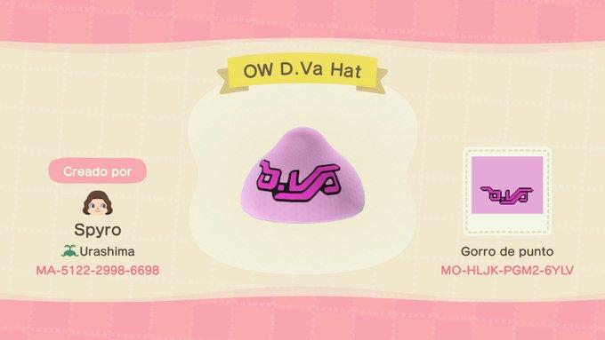 Animal Crossing Design Code: MO-HLJK-PGM2-6YLV D.Va Knit cap