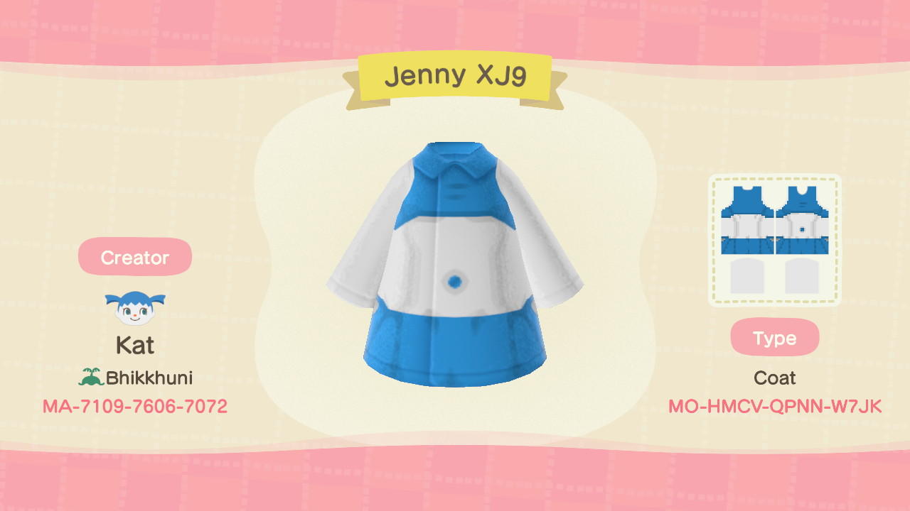Animal Crossing Design Code: MO-HMCV-QPNN-W7JK Jenny XJ9