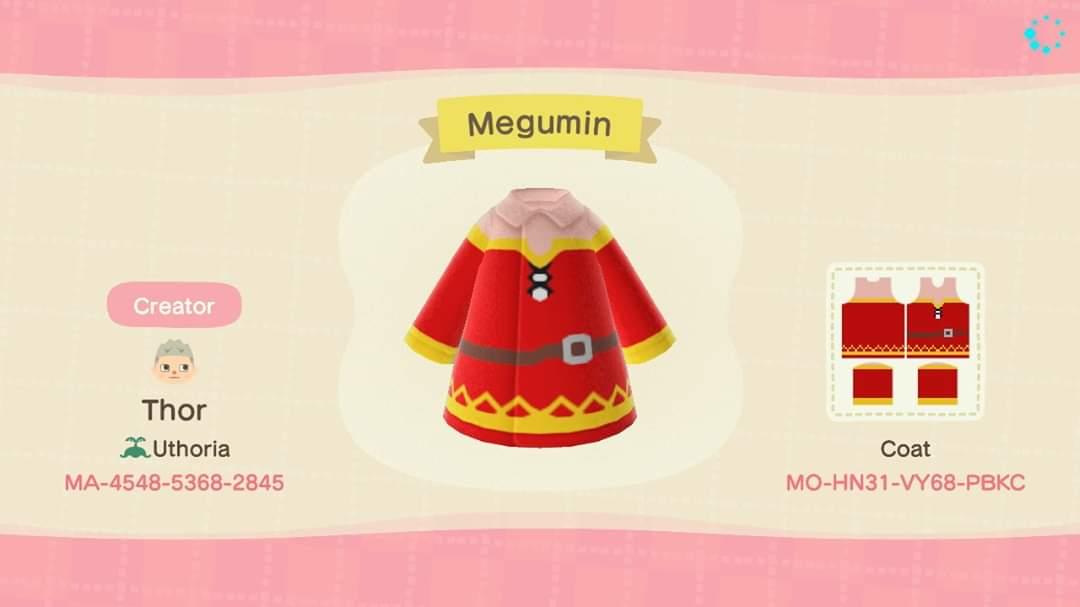 Animal Crossing Design Code: MO-HN31-VY68-PBKC Megumin