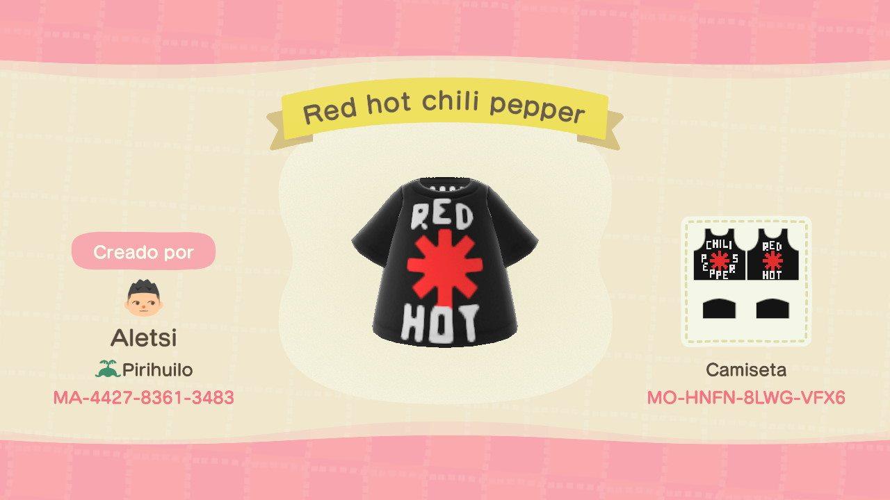 Animal Crossing Design Code: MO-HNFN-8LWG-VFX6 RHCP Shirt