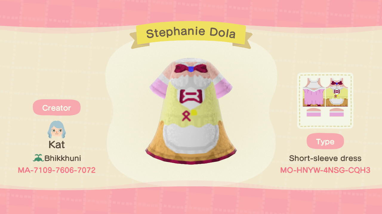 Animal Crossing Design Code: MO-HNYW-4NSG-CQH3 Steph (NGNL)