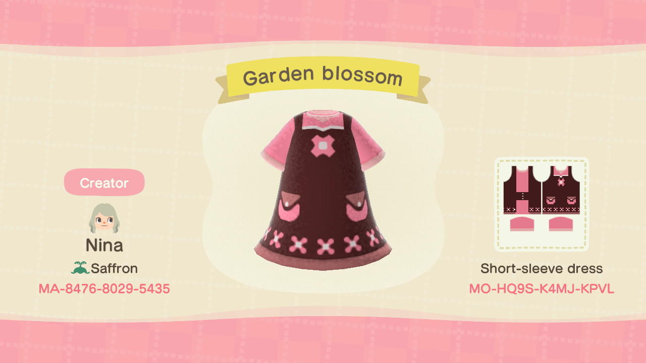 Animal Crossing Design Code: MO-HQ9S-K4MJ-KPVL Garden Blossom