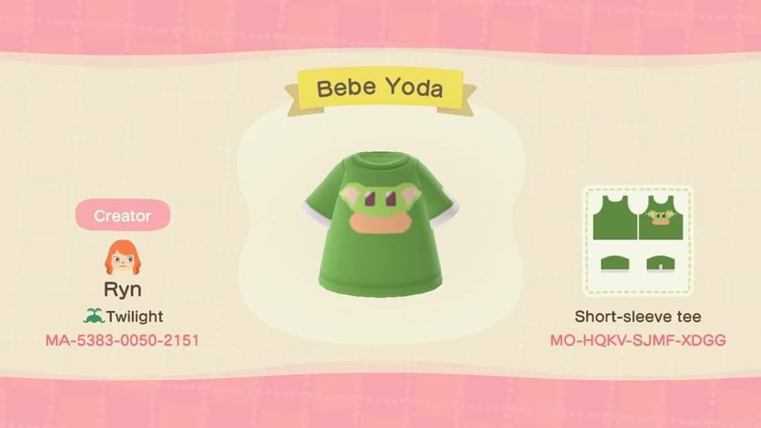 Animal Crossing Design Code: MO-HQKV-SJMF-XDGG Bebe Yoda