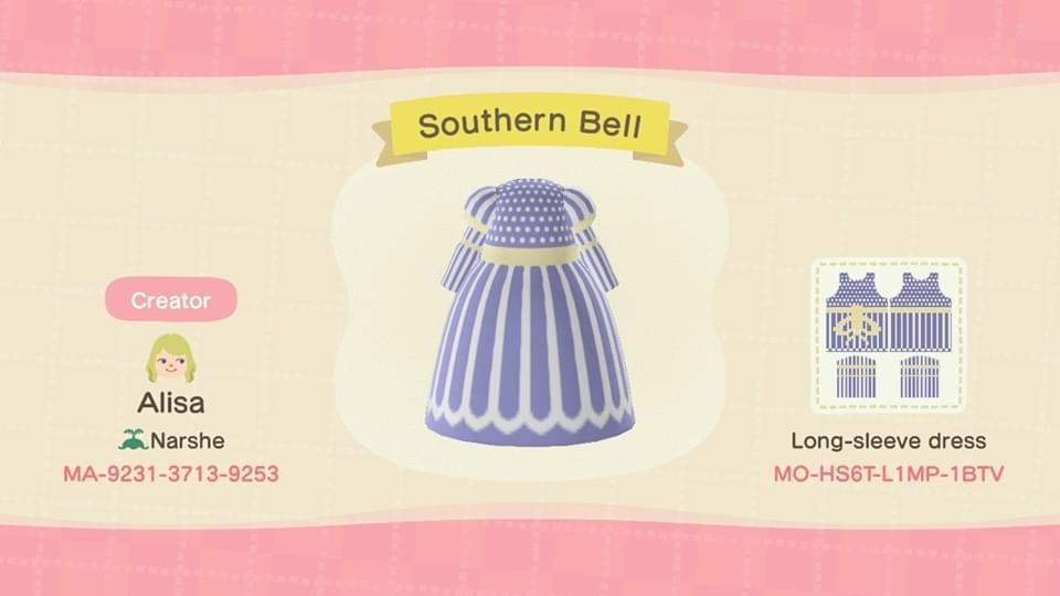Animal Crossing Design Code: MO-HS6T-L1MP-1BTV Southern Bell