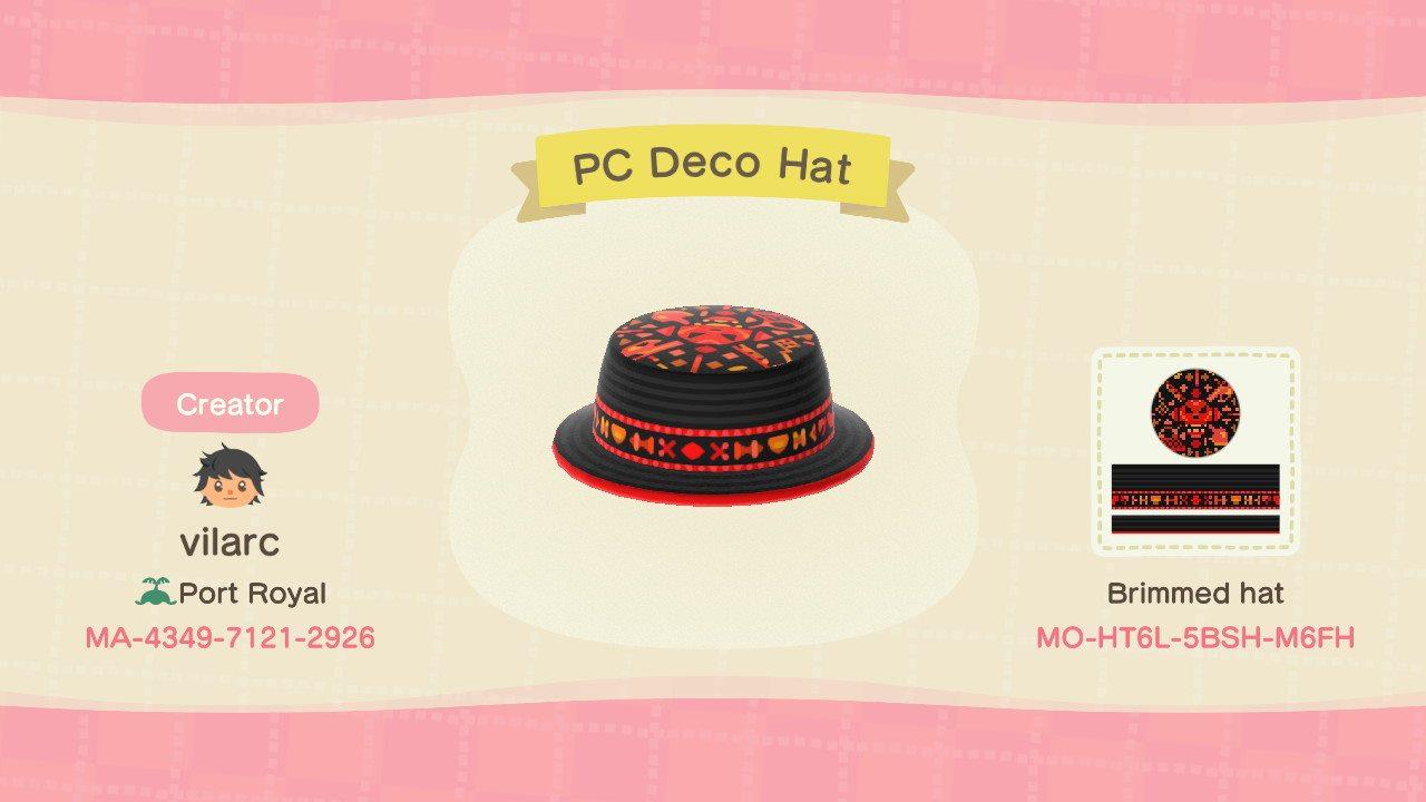 Animal Crossing Design Code: MO-HT6L-5BSH-M6FH Pirate Cool Deco Hat