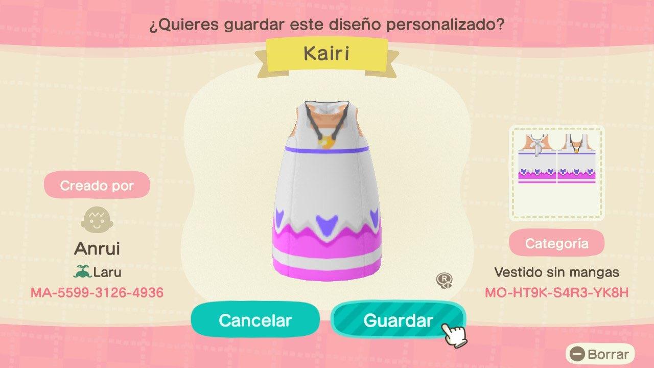 Animal Crossing Design Code: MO-HT9K-S4R3-YK8H KHBBS - Kairi