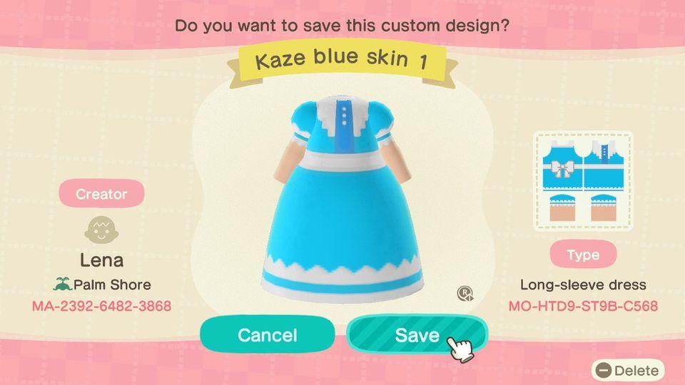 Animal Crossing Design Code: MO-HTD9-ST9B-C568 Dawn Kaze No Message