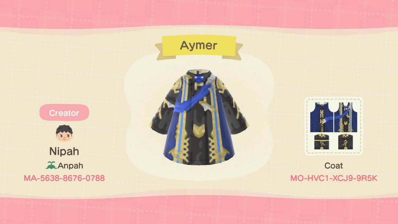 Animal Crossing Design Code: MO-HVC1-XCJ9-9R5K Aymer