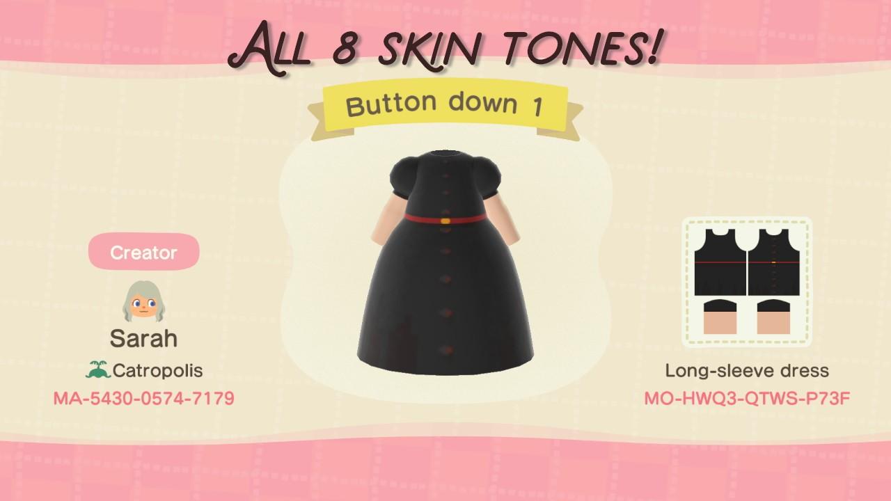 Animal Crossing Design Code: MO-HWQ3-QTWS-P73F Button Down 1