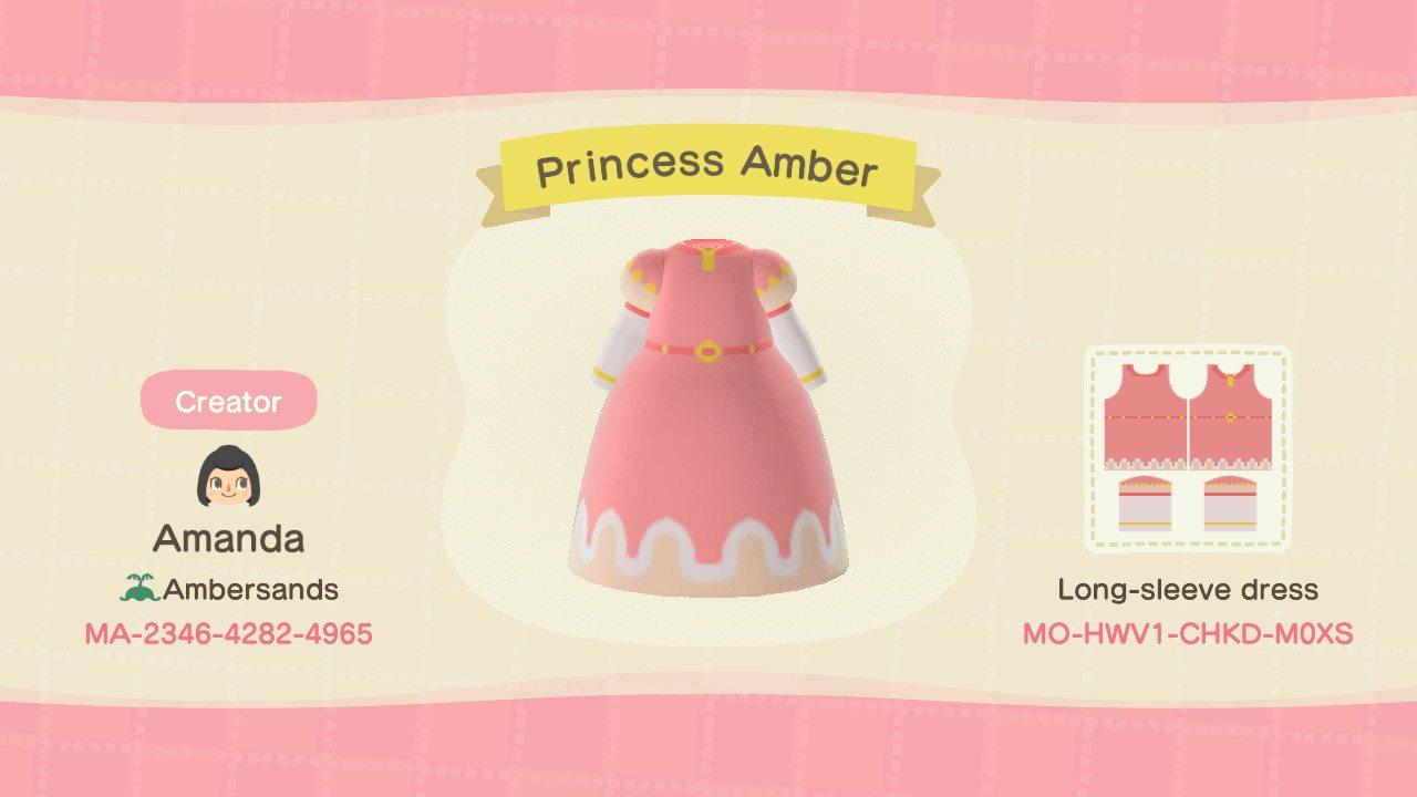 Animal Crossing Design Code: MO-HWV1-CHKD-M0XS Princess Amber
