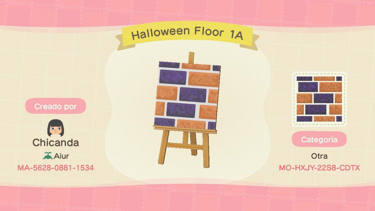 Animal Crossing Design Code: MO-HXJY-22S8-CDTX Halloween Floor 1A