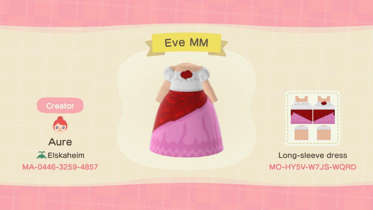 Animal Crossing Design Code: MO-HY5V-W7JS-WQRD Eve MM
