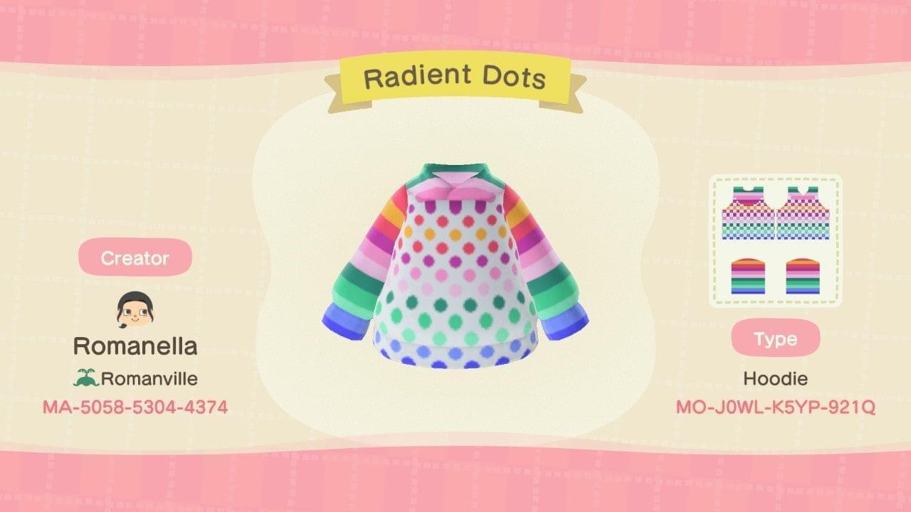 Animal Crossing Design Code: MO-J0WL-K5YP-921Q Radiant Dots
