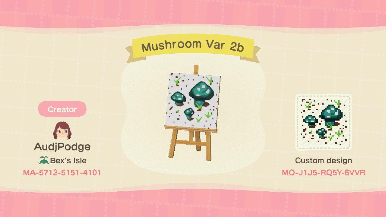 Animal Crossing Design Code: MO-J1J5-RQ5Y-6VVR Mushroom Var 2b