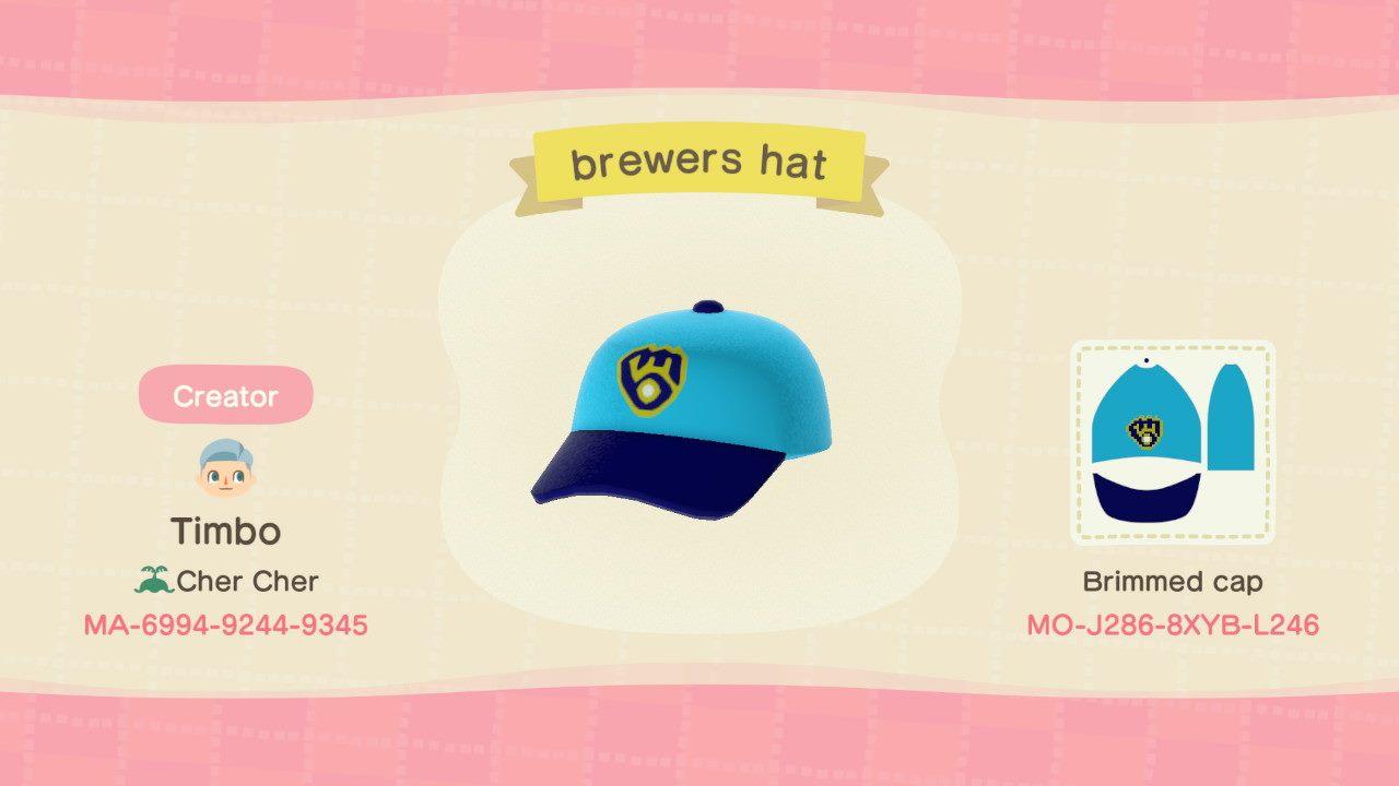 Animal Crossing Design Code: MO-J286-8XYB-L246 MKE BREWERS HAT