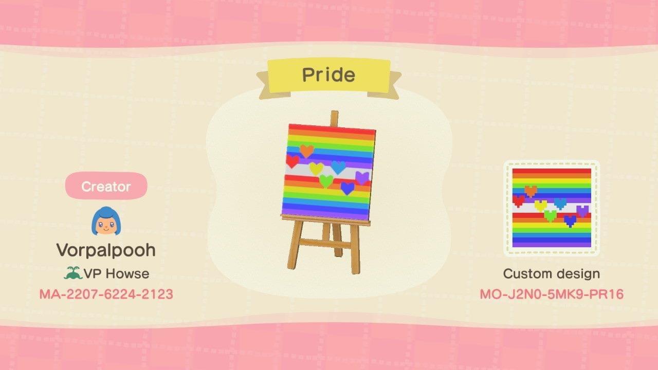 Animal Crossing Design Code: MO-J2NO-5MK9-PR16 Pride