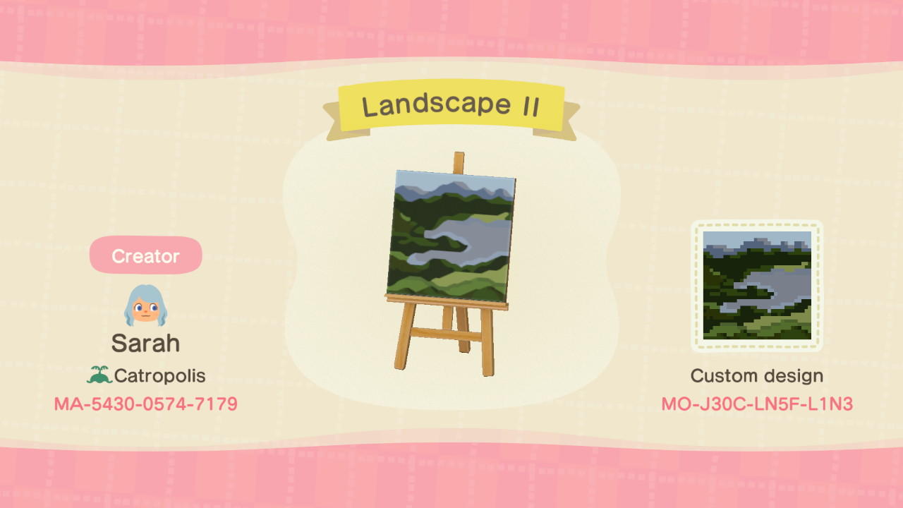 Animal Crossing Design Code: MO-J30C-LN5F-L1N3 Landscape II