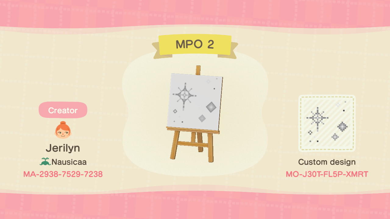 Animal Crossing Design Code: MO-J30T-FL5P-XMRT MPO2 Grey