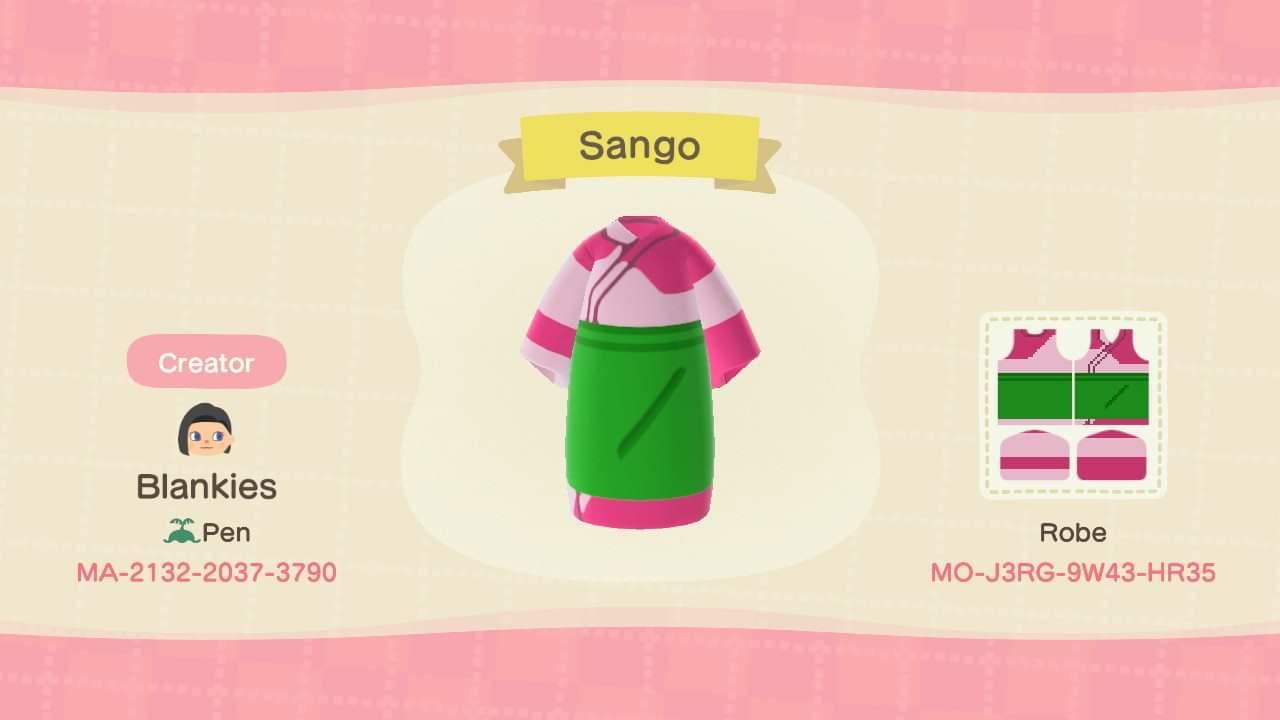 Animal Crossing Design Code: MO-J3RG-9W43-HR35 Sango (InuYasha)