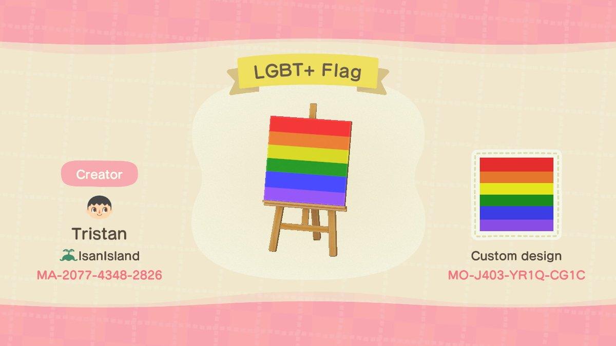 Animal Crossing Design Code: MO-J403-YR1Q-CG1C LGBT+ Flag