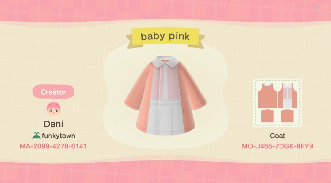 Animal Crossing Design Code: MO-J455-7DGK-8FY9 baby pink