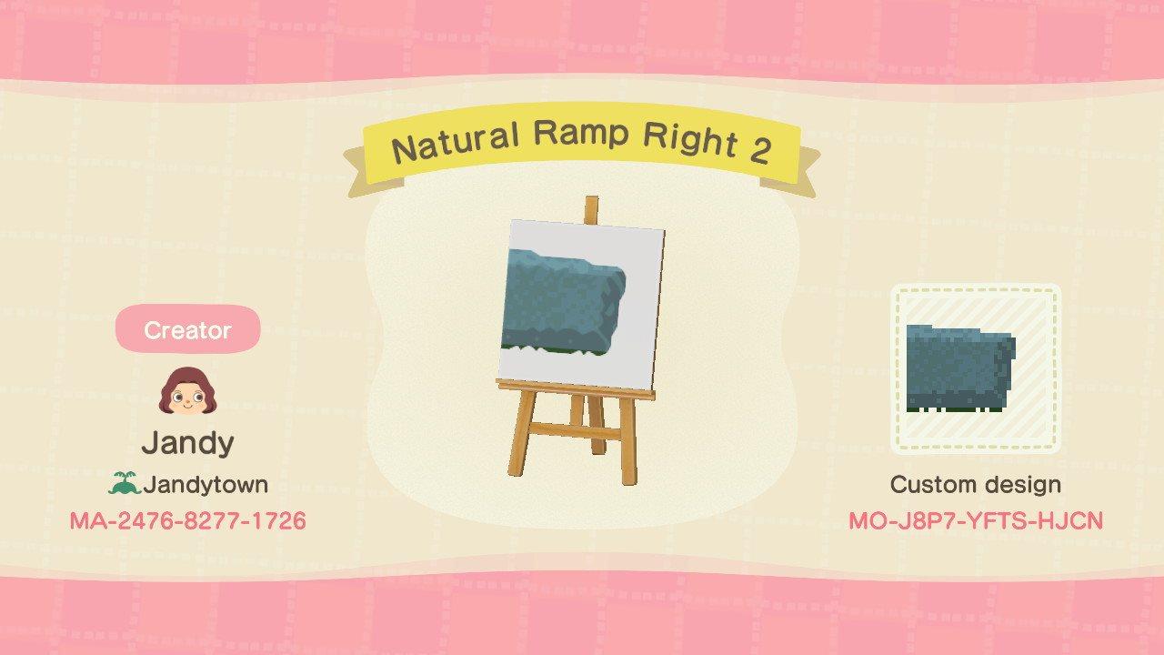 Animal Crossing Design Code: MO-J8P7-YFTS-HJCN Natural Ramp Right 2