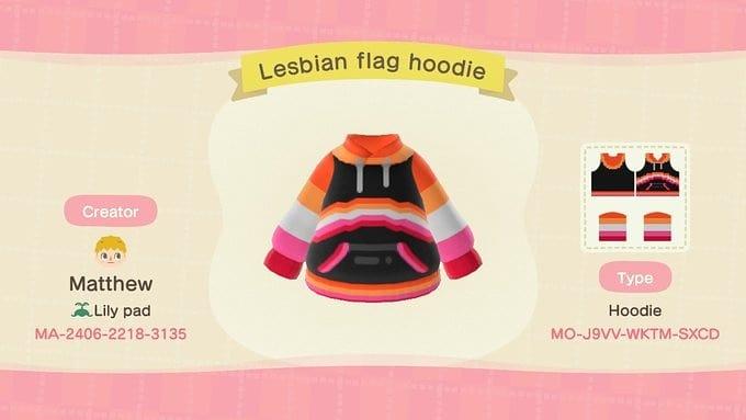 Animal Crossing Design Code: MO-J9VV-WKTM-SXCD Lesbian hoodie