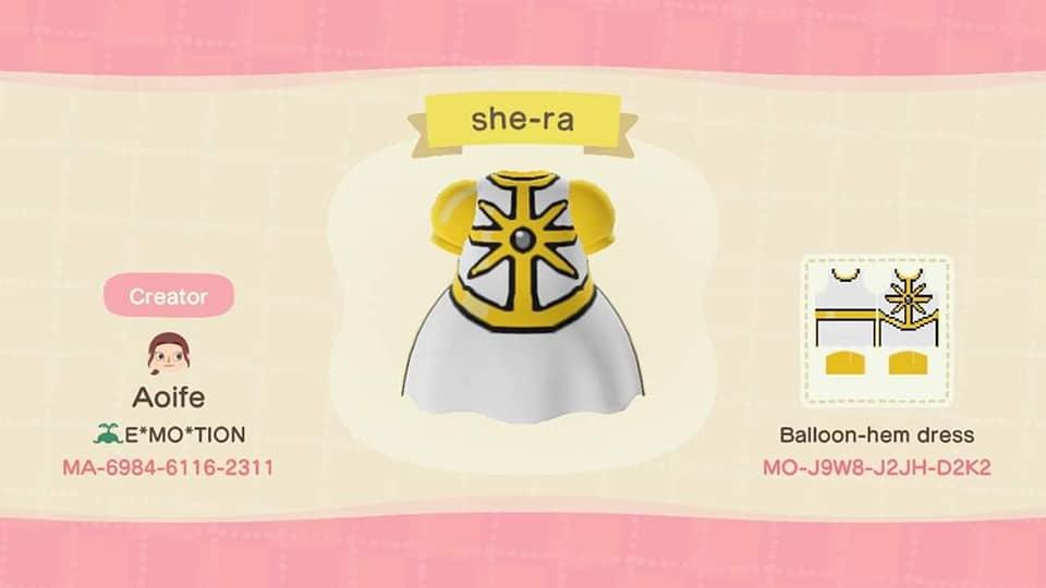 Animal Crossing Design Code: MO-J9W8-J2JH-D2K2 She Ra