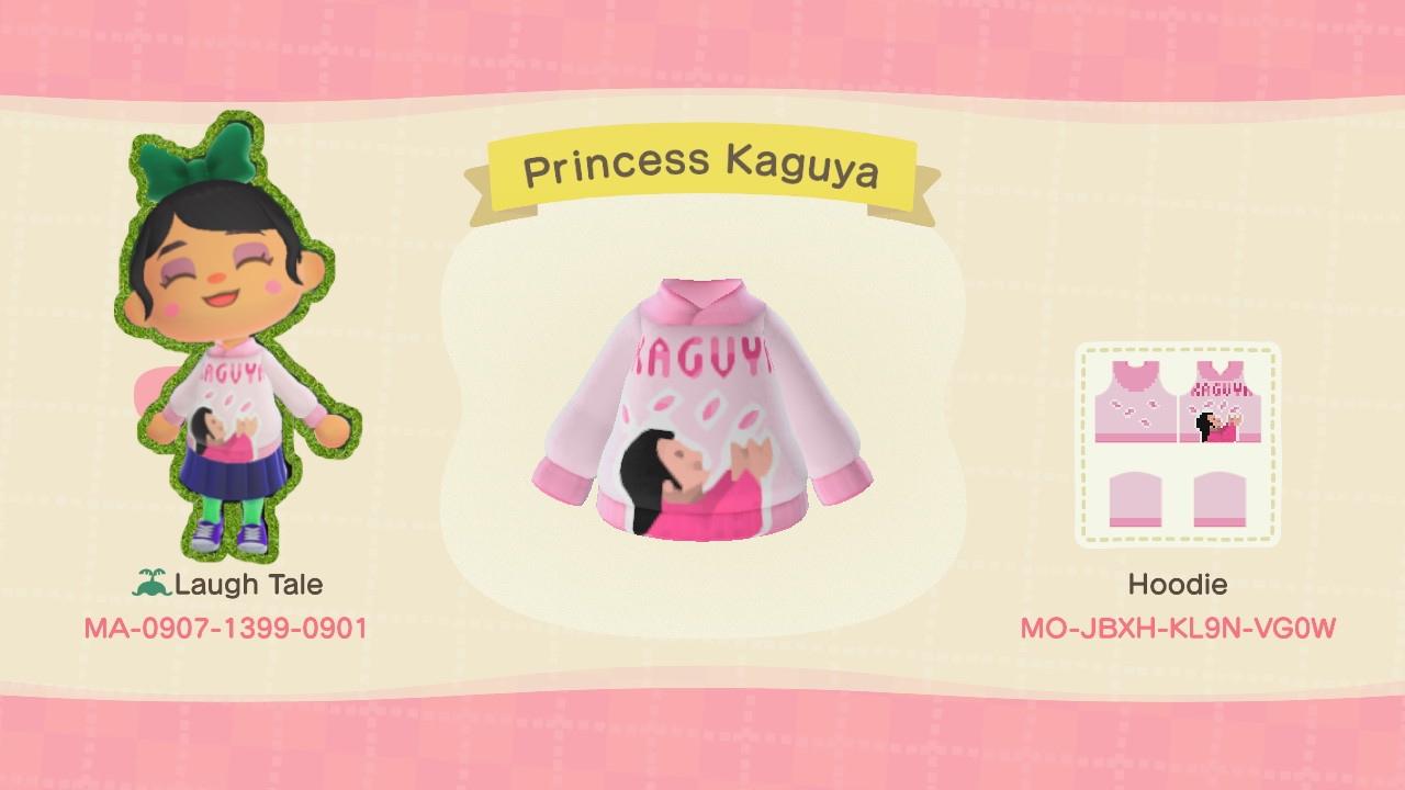 Animal Crossing Design Code: MO-JBXH-KL9N-VG0W Princess Kaguya
