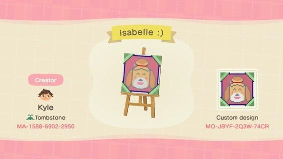 Animal Crossing Design Code: MO-JBYF-2Q3W-74CR Isabelle :)