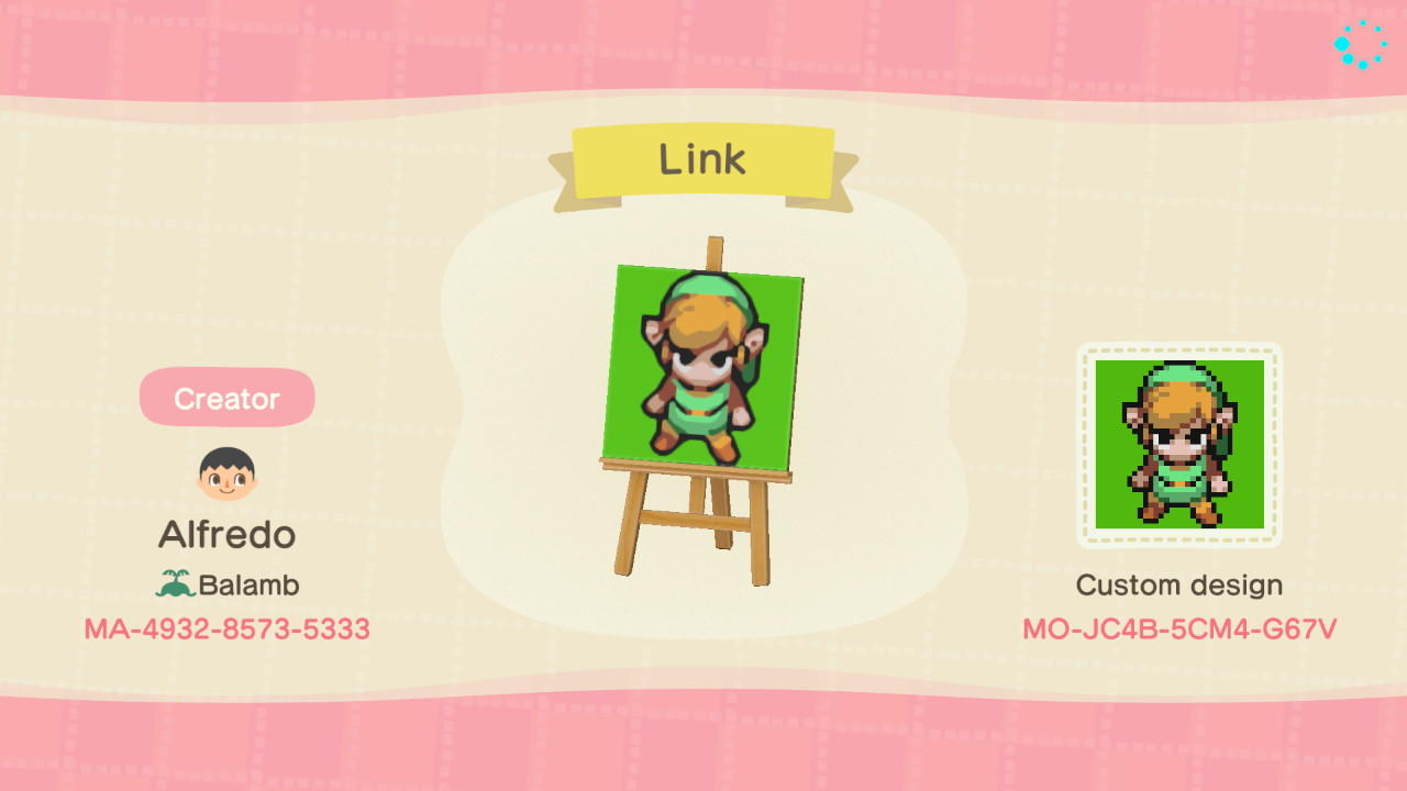 Animal Crossing Design Code: MO-JC4B-5CM4-G67V Link