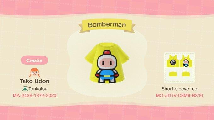 Animal Crossing Design Code: MO-JD1V-C8M6-BX16 Bomberman Tee