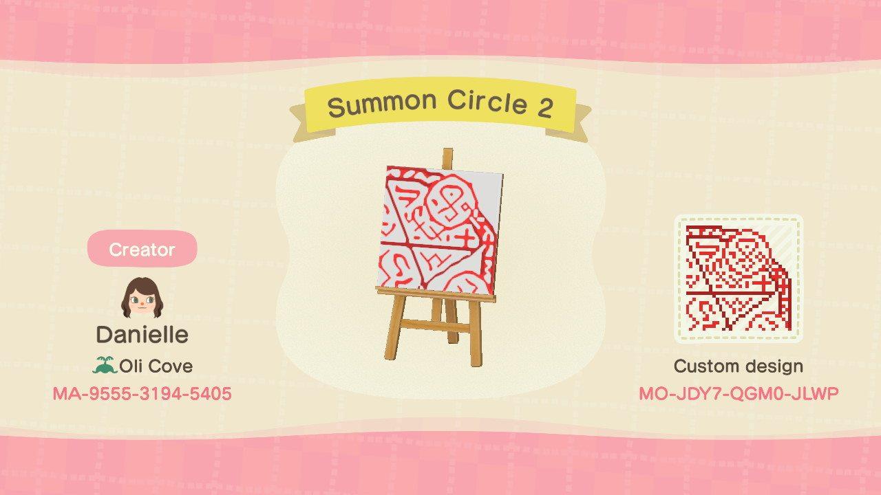 Animal Crossing Design Code: MO-JDY7-QGM0-JLWP Summoning Circle 2